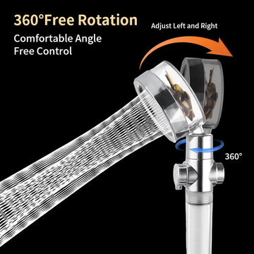 Hand Held Turbo Shower Head With Replacement Filter
