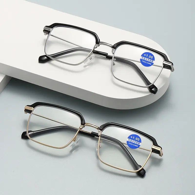 New Vintage Metal Half Fram Reading Glasses