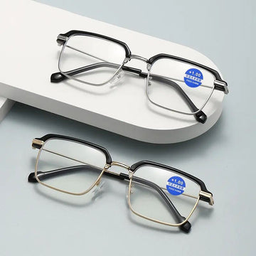 New Vintage Metal Half Fram Reading Glasses