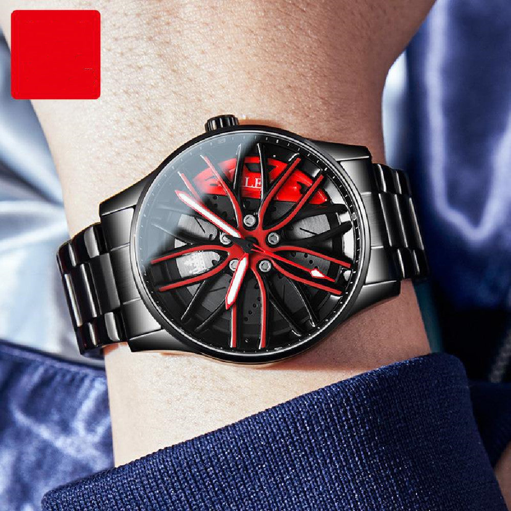 Wheel Rotation Watch Fashion Wheel Rotation Quartz Watch